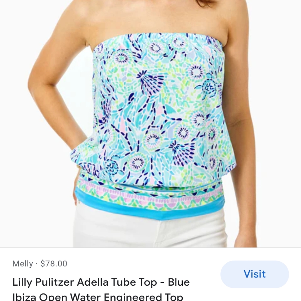 Lily Pulitzer Tube Top EUC!